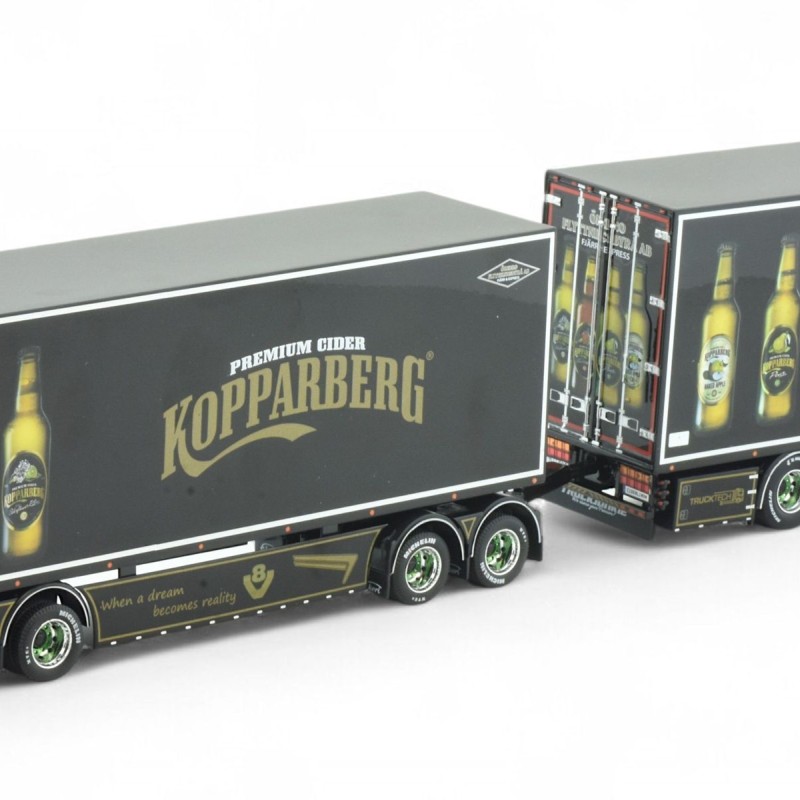 Tekno 86512 - Scania Next Gen R650 Sweden Combo with Trailer - Kopparbergs  - Scale 1:50