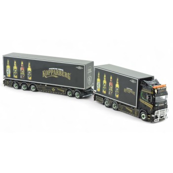 Tekno 86512 - Scania Next Gen R650 Sweden Combo with Trailer - Kopparbergs  - Scale 1:50