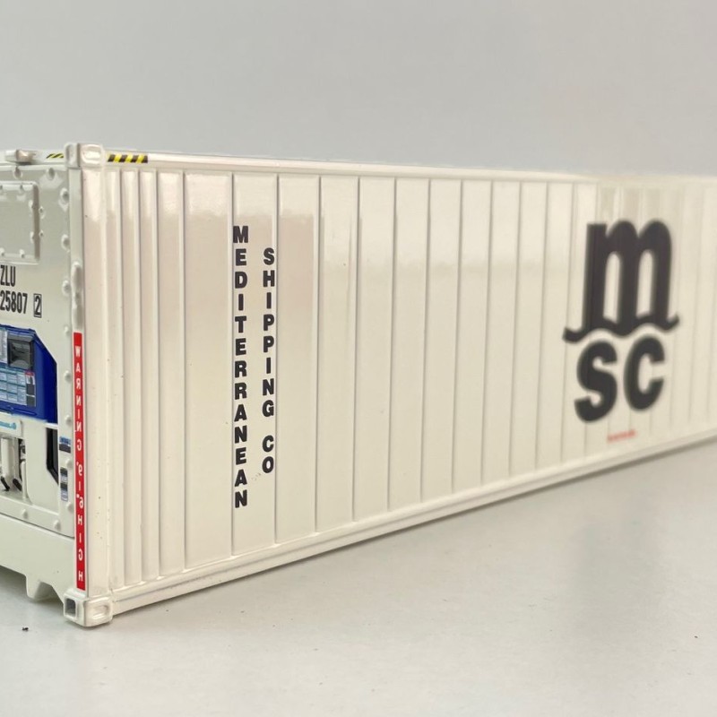 Tekno 86888 40 ft Reefer Carrier Shipping Container MSC - Scale 1:50