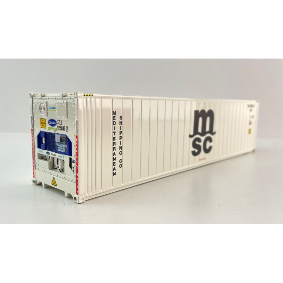 Tekno 86888 40 ft Reefer Carrier Shipping Container MSC - Scale 1:50