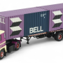 Tekno 86897  - Scania 140 Container Semitrailer + 2x 20ft Container Bell - De Wilde - Scale 1:50