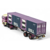 Tekno 86897  - Scania 140 Container Semitrailer + 2x 20ft Container Bell - De Wilde - Scale 1:50