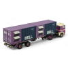 Tekno 86897  - Scania 140 Container Semitrailer + 2x 20ft Container Bell - De Wilde - Scale 1:50