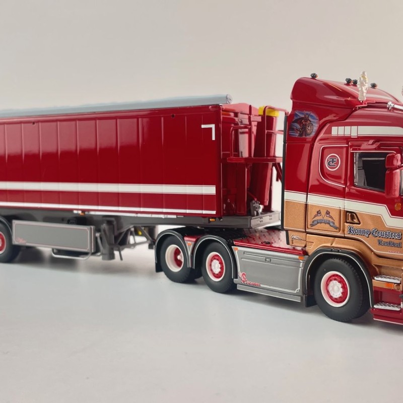 Tekno 87454 - Scania R Highline 6x2 with Tipper Trailer - Ronny Ceusters - Scale 1:50