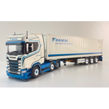 Tekno 87882 - Scania NG S Series 6x2 Truck with Container Trailer 40 ft Container Daikin - Scale 1:50