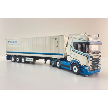 Tekno 87882 - Scania NG S Series 6x2 Truck with Container Trailer 40 ft Container Daikin - Scale 1:50