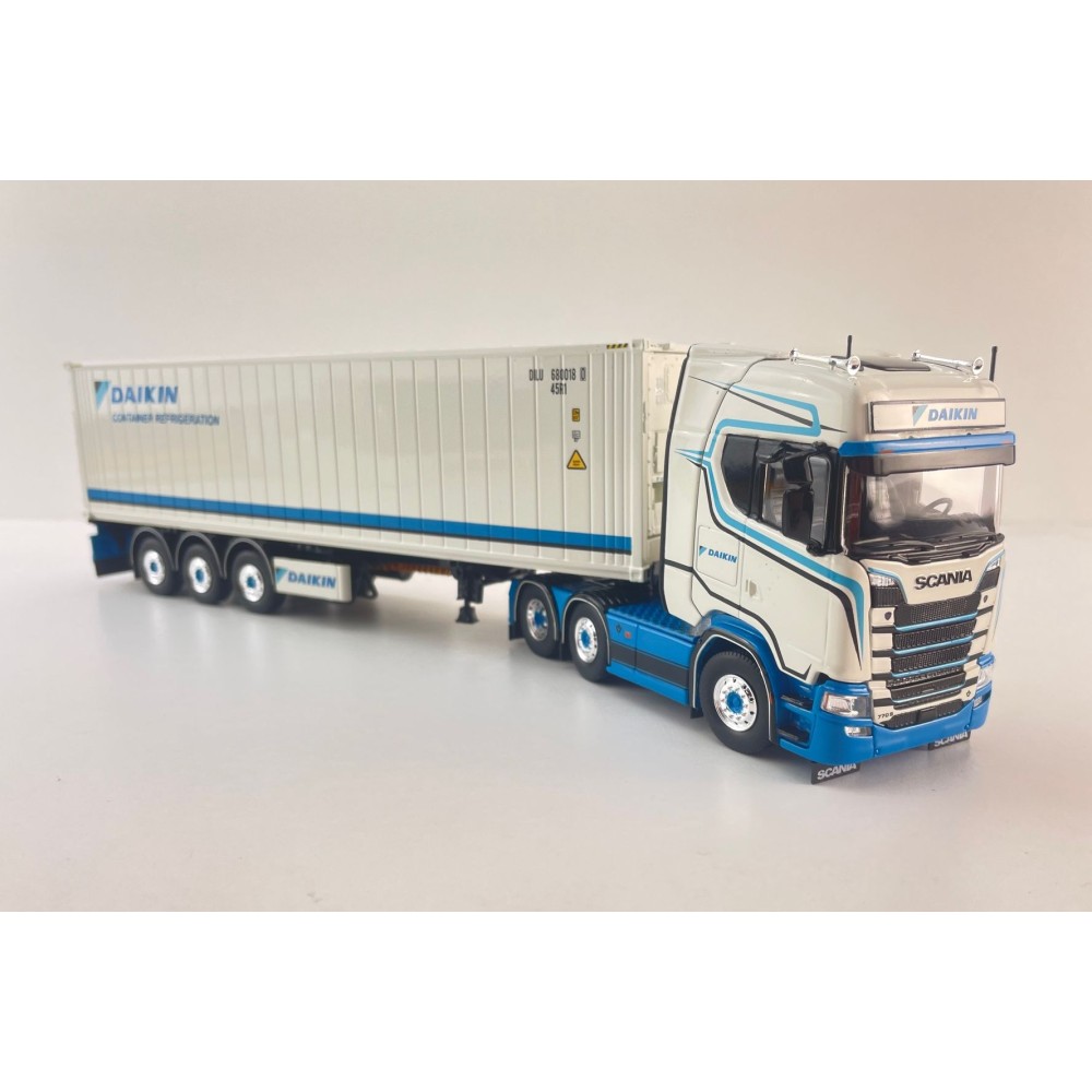 Tekno 87882 - Scania NG S Series 6x2 Truck with Container Trailer 40 ft Container Daikin - Scale 1:50