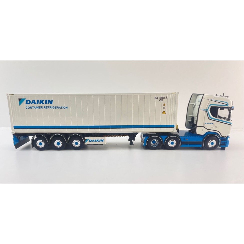 Tekno 87882 - Scania NG S Series 6x2 Truck with Container Trailer 40 ft Container Daikin - Scale 1:50