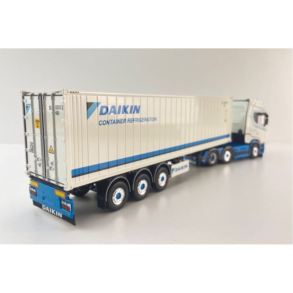 Tekno 87882 - Scania NG S Series 6x2 Truck with Container Trailer 40 ft Container Daikin - Scale 1:50