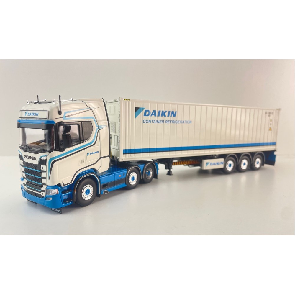 Tekno 87882 - Scania NG S Series 6x2 Truck with Container Trailer 40 ft Container Daikin - Scale 1:50