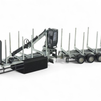 Tekno Parts 87732 UK Logging Transport Construction With Crane and Trailer Model Kit - Scale 1:50