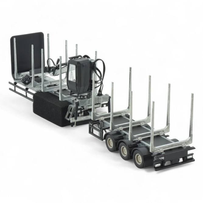 Tekno Parts 87732 UK Logging Transport Construction With Crane and Trailer Model Kit - Scale 1:50