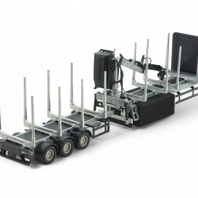 Tekno Parts 87732 UK Logging Transport Construction With Crane and Trailer Model Kit - Scale 1:50
