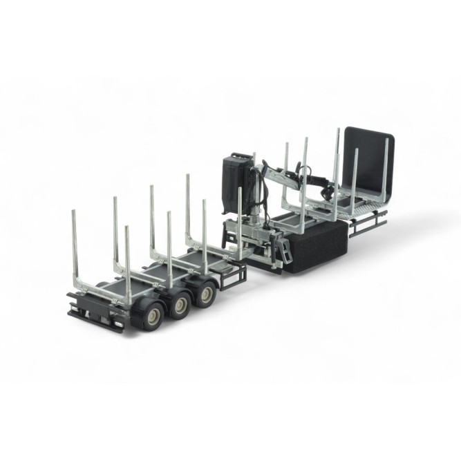 Tekno Parts 87732 UK Logging Transport Construction With Crane and Trailer Model Kit - Scale 1:50