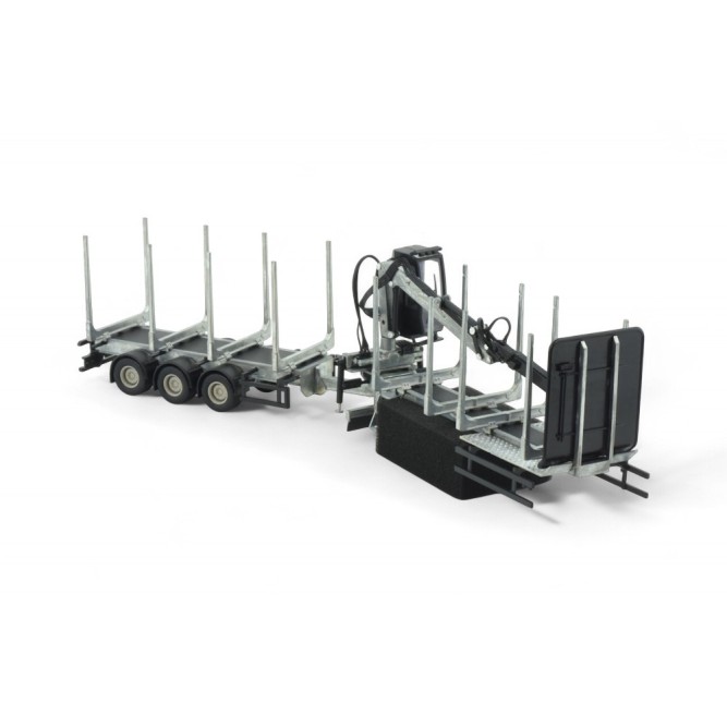 Tekno Parts 87732 UK Logging Transport Construction With Crane and Trailer Model Kit - Scale 1:50