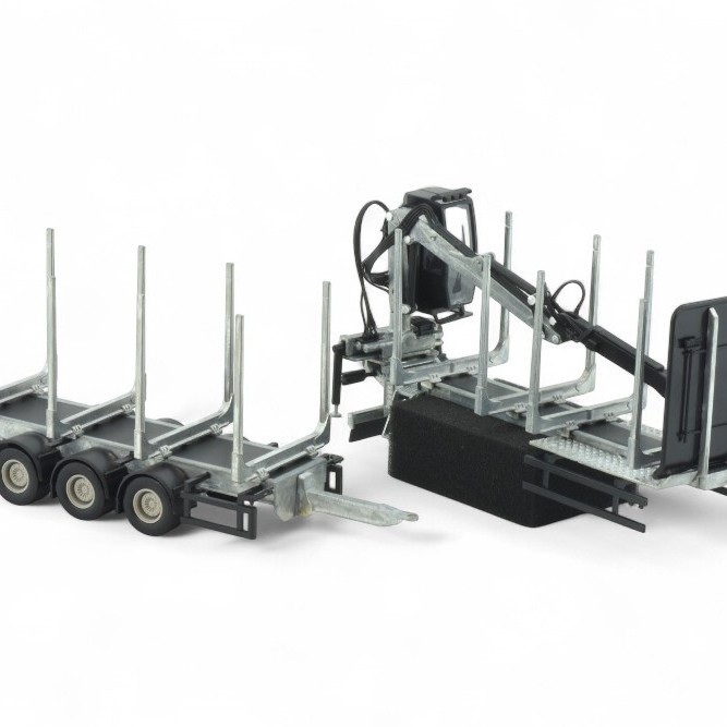 Tekno Parts 87732 UK Logging Transport Construction With Crane and Trailer Model Kit - Scale 1:50