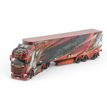 Tekno 85092 - Scania NGS Highline 6x4 Truck with Reefer Trailer Ristimaa - Iceman Kimi - Scale 1:50