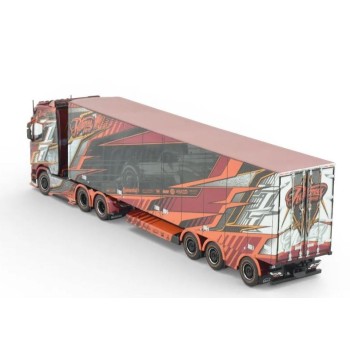 Tekno 85092 - Scania NGS Highline 6x4 Truck with Reefer Trailer Ristimaa - Iceman Kimi - Scale 1:50