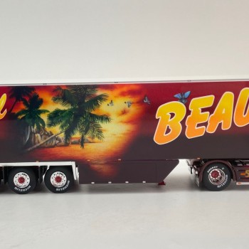 Tekno 86310 - Scania 4 Serie Topline 4x2 Truck with Reefer Trailer - Transport Beau Cougar - Scale 1:50