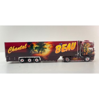 Tekno 86310 - Scania 4 Serie Topline 4x2 Truck with Reefer Trailer - Transport Beau Cougar - Scale 1:50