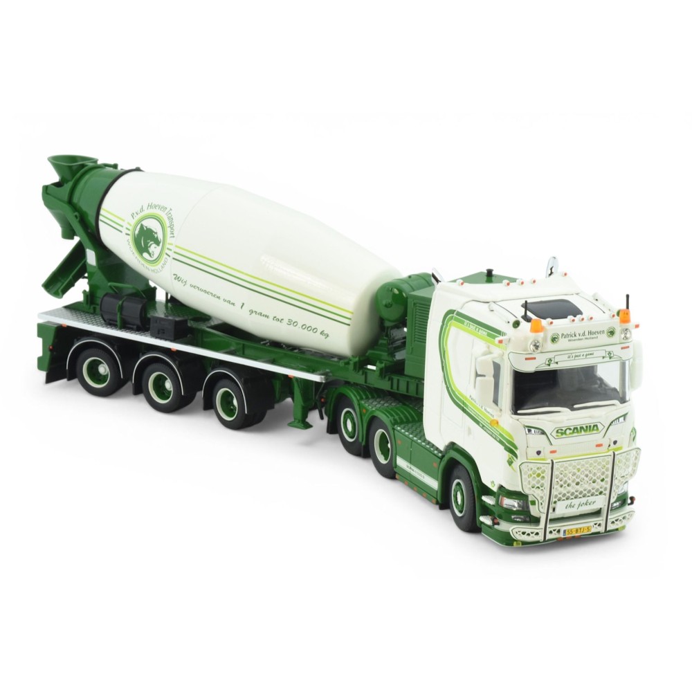 Tekno 86681 - Scania NG 6x2 Truck with Concrete Mixer 3 axle Trailer - Patrick van der Hoeven - Scale 1:50