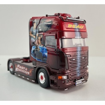 Tekno 86885 Scania R-serie Topline 4x2 Truck Transport Beau - Fast & Furious - Scale 1:50