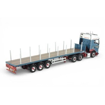 Tekno 87110 - MAN TGX GX 6x2 Truck RHD with Flatbed Wood Transport Trailer McKerral - Scale 1:50