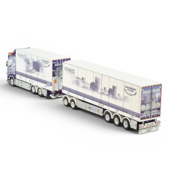 Tekno 87628 Scania Next Gen R-Series Highline 6x2 Truck with Reefer Trailer Sweden Combo - Malmbergs - Scale 1:50