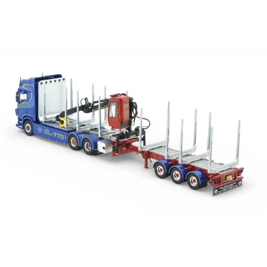 Tekno 88429 - Scania NGR770 Highline 6x2 RHD Truck with Wood Transport Trailer - Allan Cartner - Scale 1:50