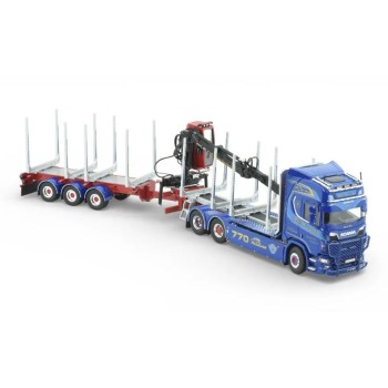 Tekno 88429 - Scania NGR770 Highline 6x2 RHD Truck with Wood Transport Trailer - Allan Cartner - Scale 1:50