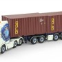 Tekno 88978 - Scania NGR-530 6x2 Truck with 5axle Flexi Container Trailer 2x 20ft Container Sneepels - Scale 1:50