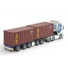 Tekno 88978 - Scania NGR-530 6x2 Truck with 5axle Flexi Container Trailer 2x 20ft Container Sneepels - Scale 1:50