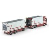 Tekno 89393 - Volvo FH04 Globetrotter Truck with Trailer & Zamac Opentop Containers G & J Van Leeuwen - Scale 1:50