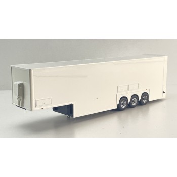 Tekno 90154 - Semi 3-axle Double-decker Box Trailer White - Scale 1:50