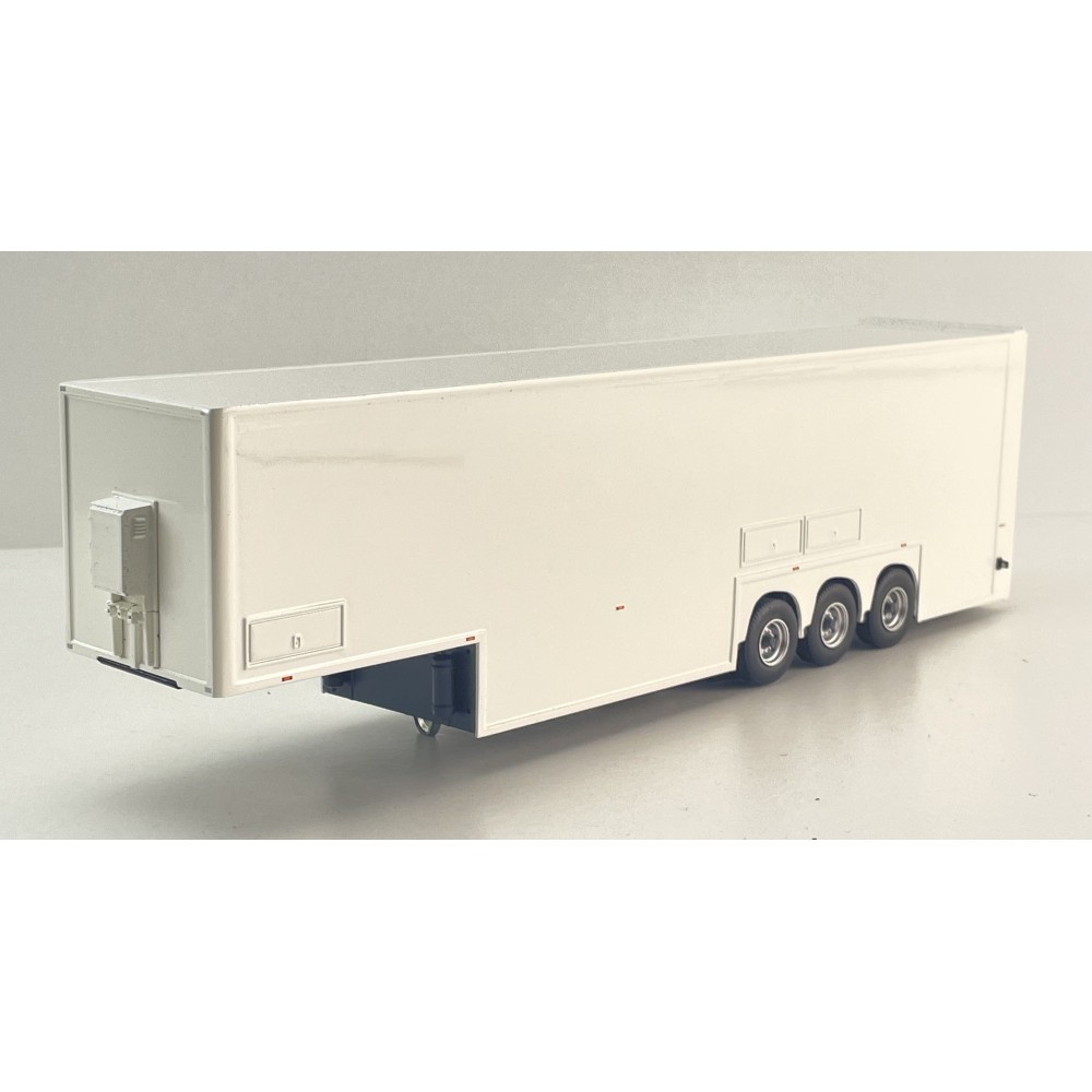 Tekno 90154 - Semi 3-axle Double-decker Box Trailer White - Scale 1:50