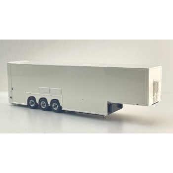 Tekno 90154 - Semi 3-axle Double-decker Box Trailer White - Scale 1:50