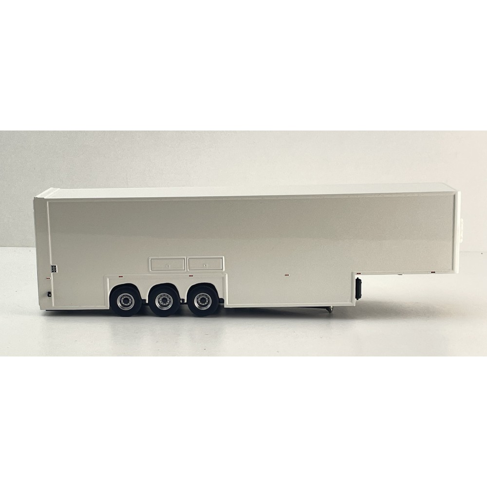 Tekno 90154 - Semi 3-axle Double-decker Box Trailer White - Scale 1:50