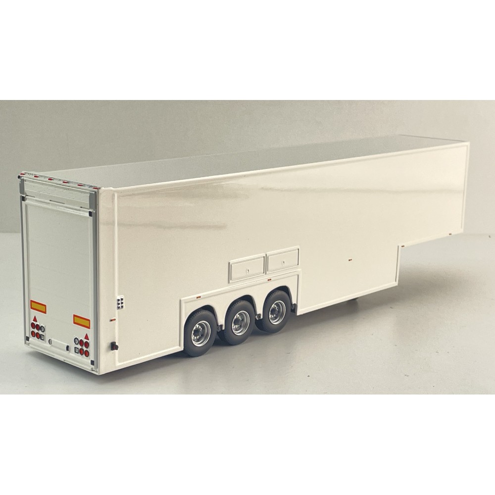 Tekno 90154 - Semi 3-axle Double-decker Box Trailer White - Scale 1:50