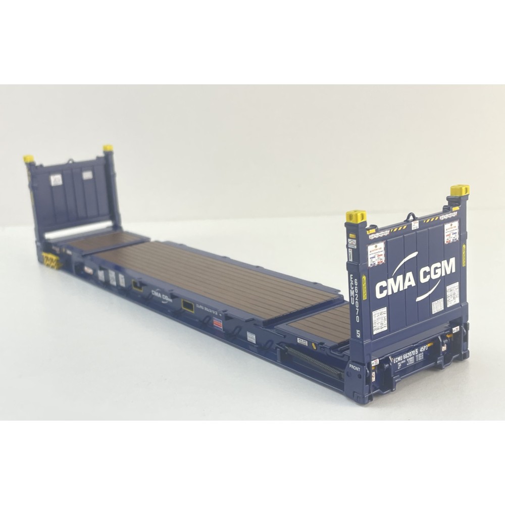 Tekno 90723 - Flat Rack 40ft Container - CMA-CGM - Scale 1:50