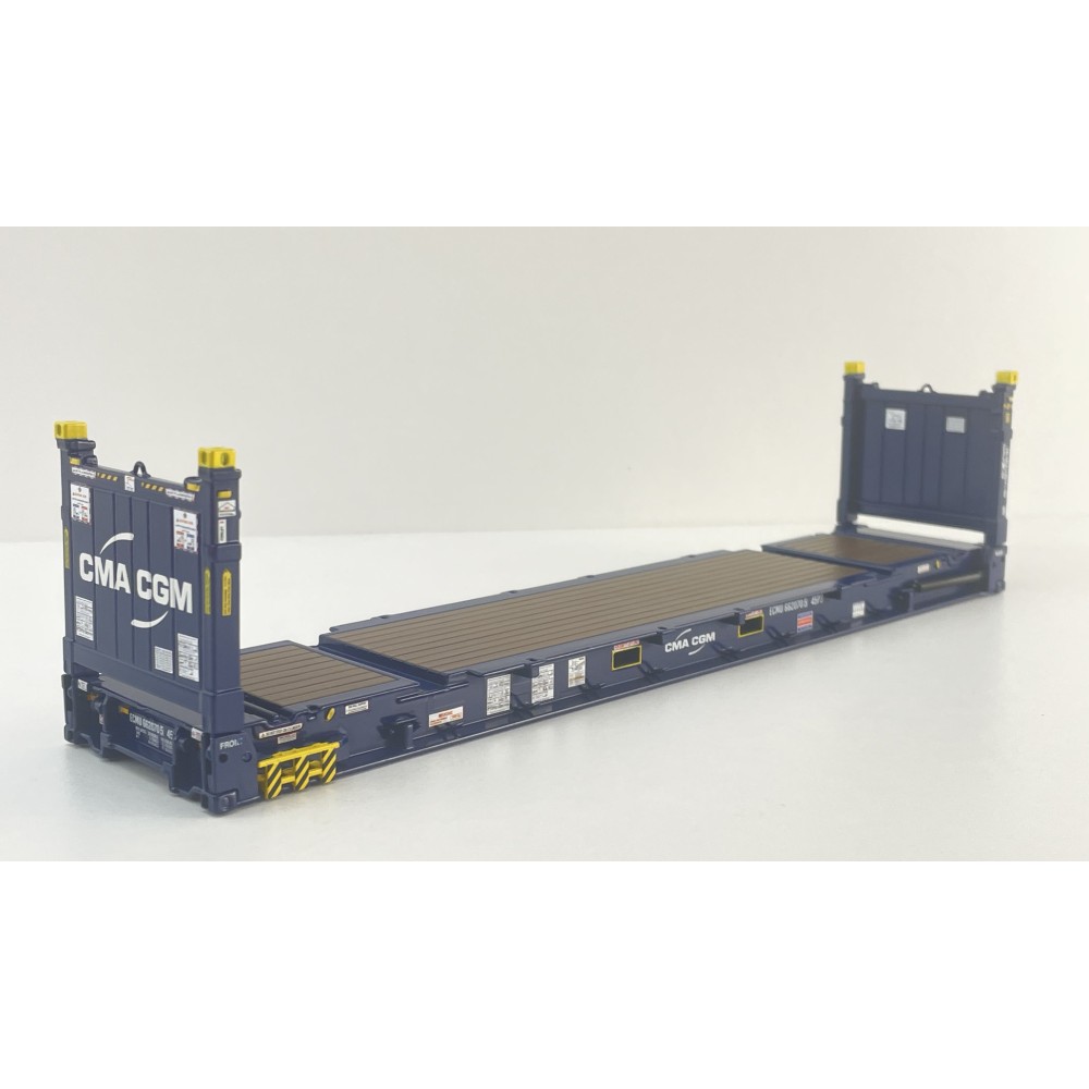 Tekno 90723 - Flat Rack 40ft Container - CMA-CGM - Scale 1:50