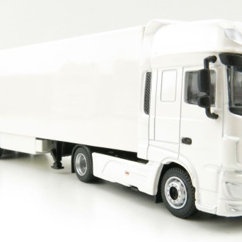 Tekno 21563 - DAF XF Euro 6 Truck with Semi 3-axle Reefer trailer White - Scale 1:87
