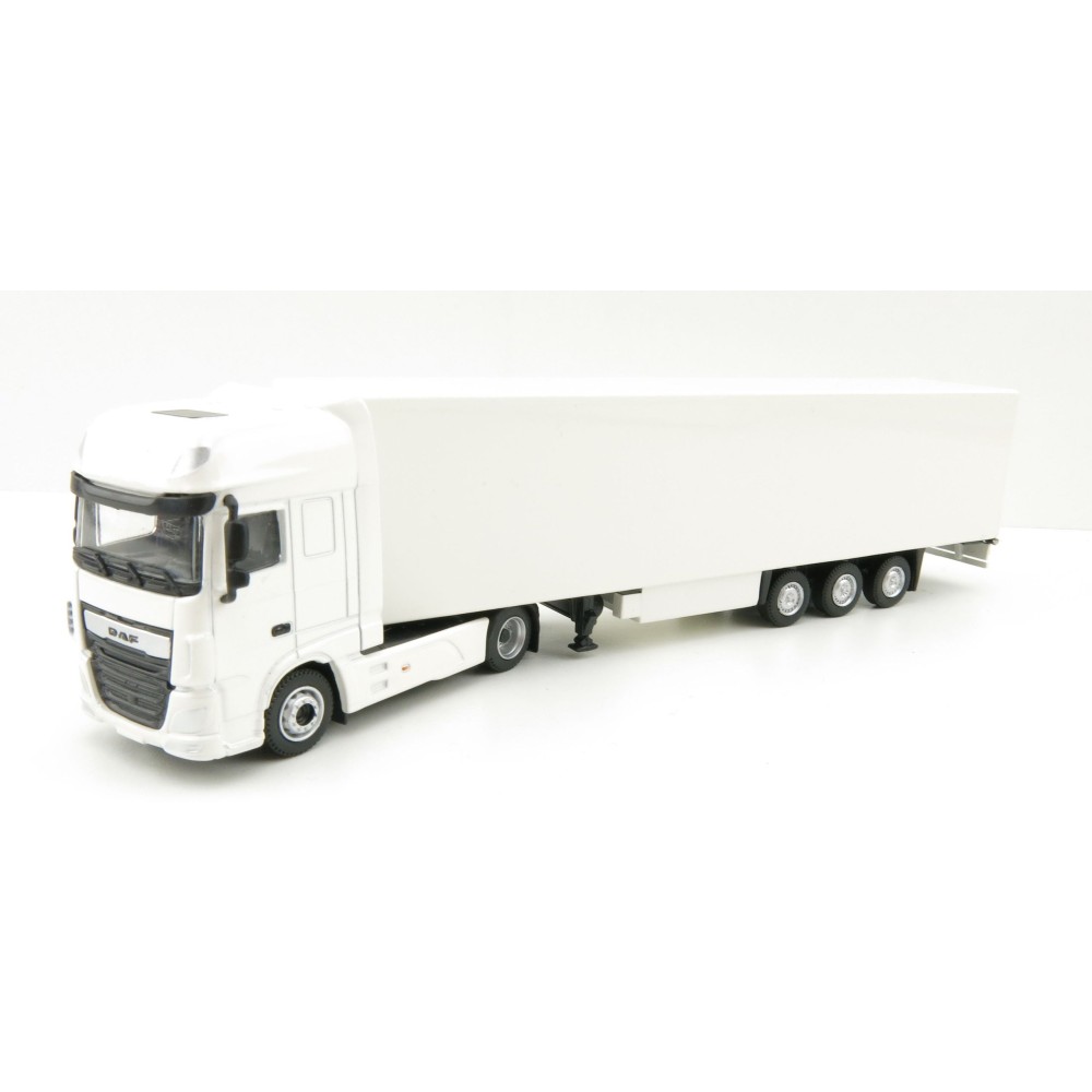 Tekno 21563 - DAF XF Euro 6 Truck with Semi 3-axle Reefer trailer White - Scale 1:87