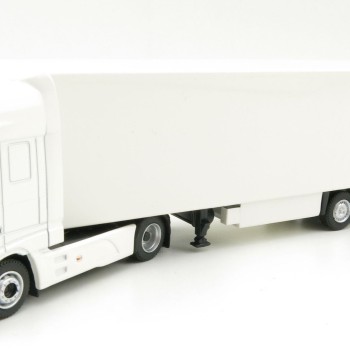 Tekno 21563 - DAF XF Euro 6 Truck with Semi 3-axle Reefer trailer White - Scale 1:87