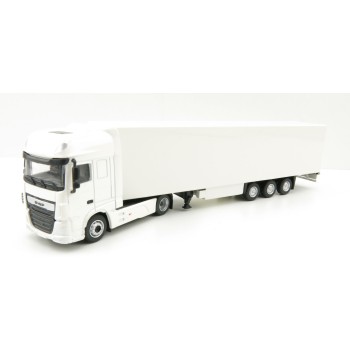 Tekno 21563 - DAF XF Euro 6 Truck with Semi 3-axle Reefer trailer White - Scale 1:87
