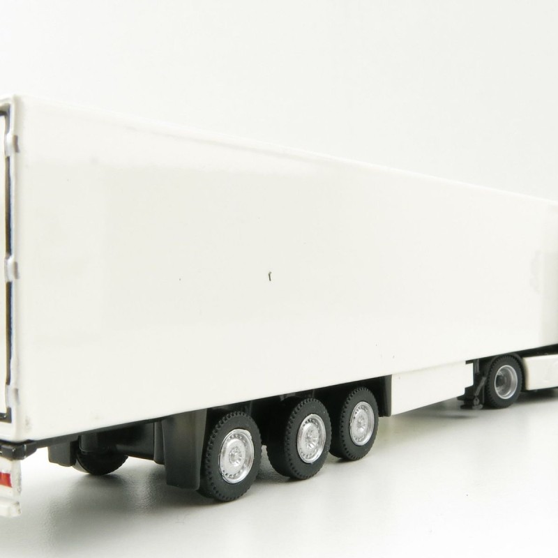 Tekno 21563 - DAF XF Euro 6 Truck with Semi 3-axle Reefer trailer White - Scale 1:87