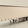 Tekno 63366-1 - Semi 3-axle Curtainside Trailer White - Scale 1:50