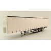 Tekno 63366-1 - Semi 3-axle Curtainside Trailer White - Scale 1:50