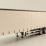 Tekno 63366-1 - Semi 3-axle Curtainside Trailer White - Scale 1:50