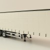 Tekno 63366-1 - Semi 3-axle Curtainside Trailer White - Scale 1:50