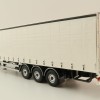 Tekno 63366-1 - Semi 3-axle Curtainside Trailer White - Scale 1:50
